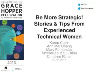 Be More Strategic! Stories &amp; Tips From Experienced Technical Women