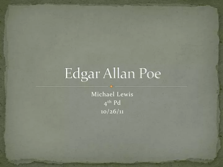 edgar allan poe