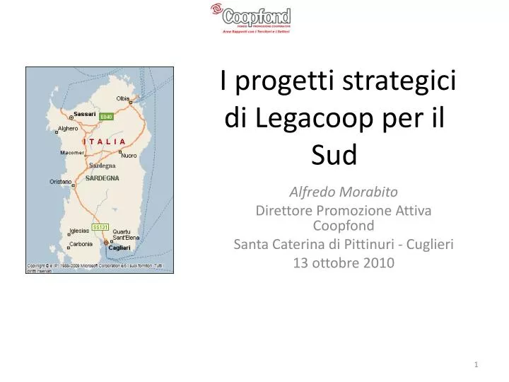 i progetti strategici di legacoop per il sud