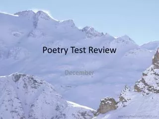 Poetry Test Review