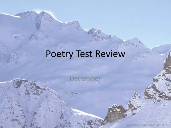 poetry test review