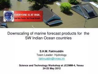 Downscaling of marine forecast products for the SW Indian Ocean countries
