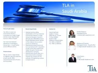 TLA in Saudi Arabia