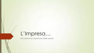 l impresa