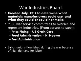 War Industries Board