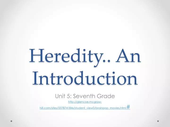 heredity an introduction