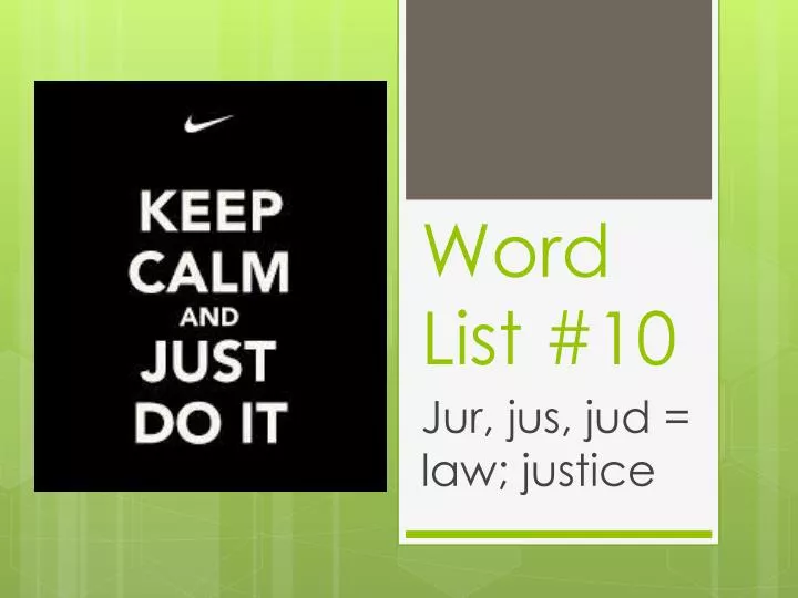 word list 10