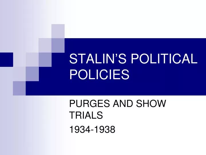 stalin s political policies