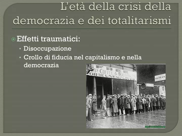 l et della crisi della democrazia e dei totalitarismi
