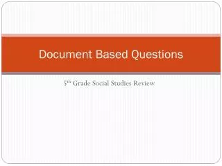 Document Based Questions