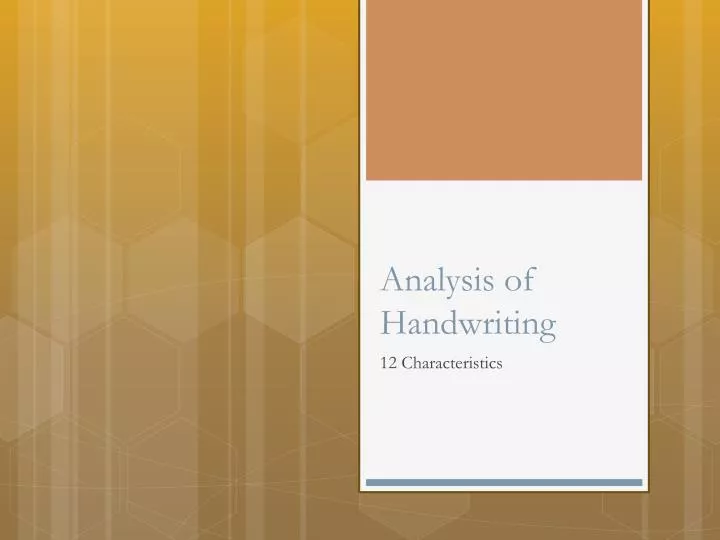 analysis of handwriting