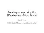 Creating or Improving the Effectiveness of Data Teams