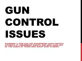 Gun Control Issues