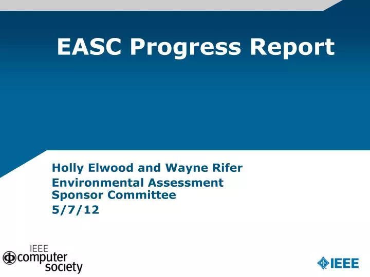 easc progress report