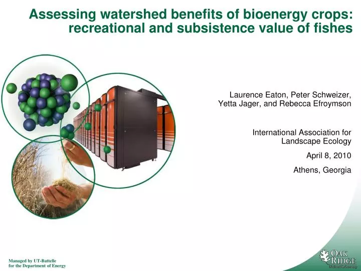 assessing watershed benefits of bioenergy crops recreational and subsistence value of fishes