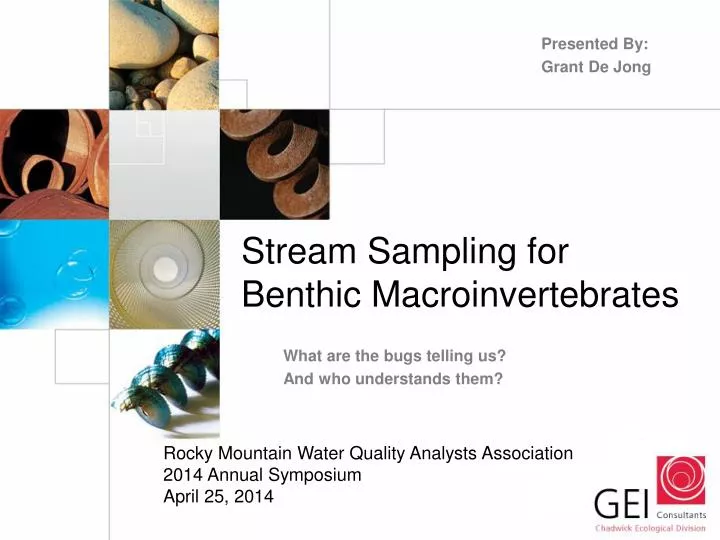 stream sampling for benthic macroinvertebrates