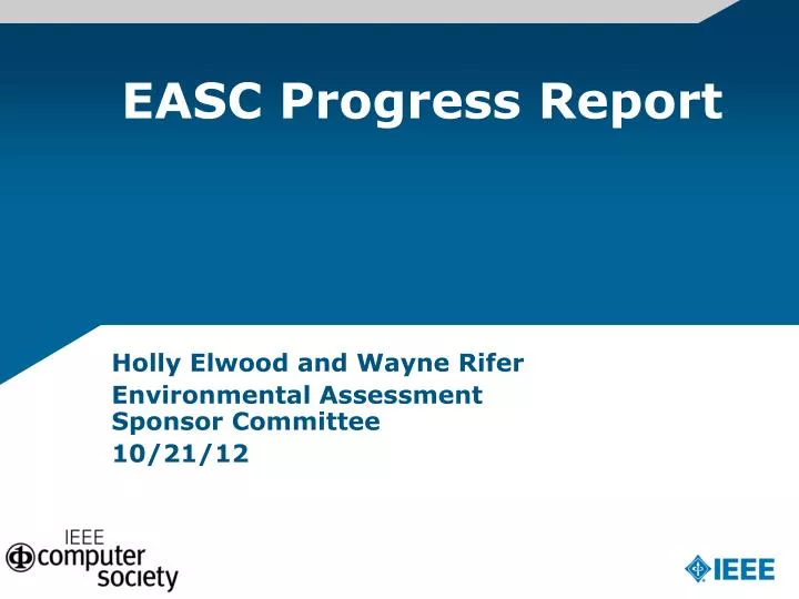 easc progress report