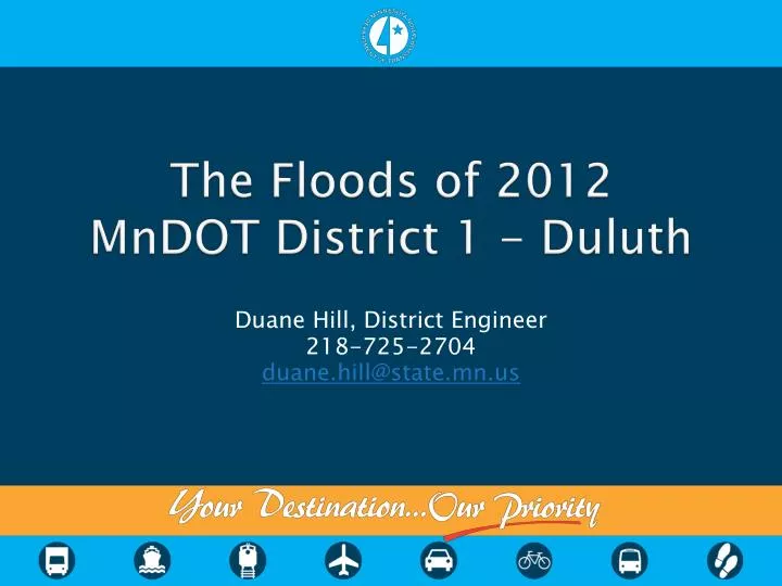 the floods of 2012 mndot district 1 duluth