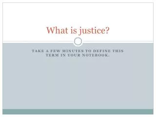 what is justice