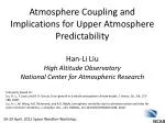 Impacts of Lower Atmosphere Perturbations on Upper Atmosphere Predictability - slide 1