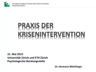 praxis der krisenintervention
