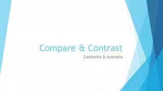 Compare &amp; Contrast