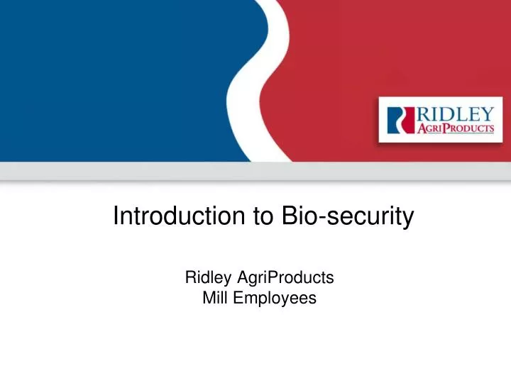 introduction to bio security