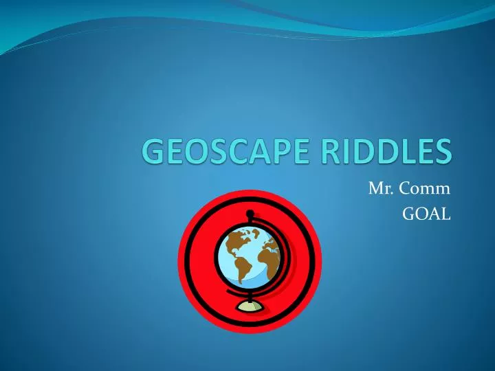 geoscape riddles