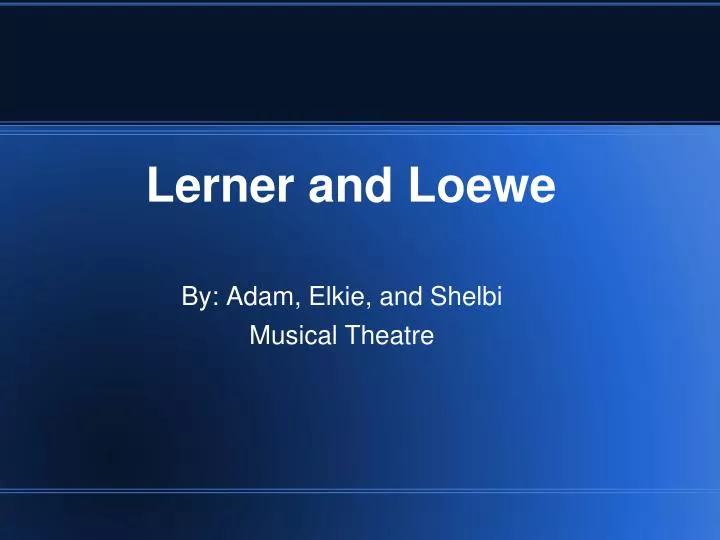 by adam elkie and shelbi musical theatre