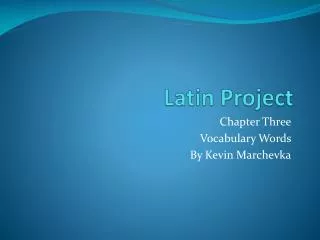 Latin Project