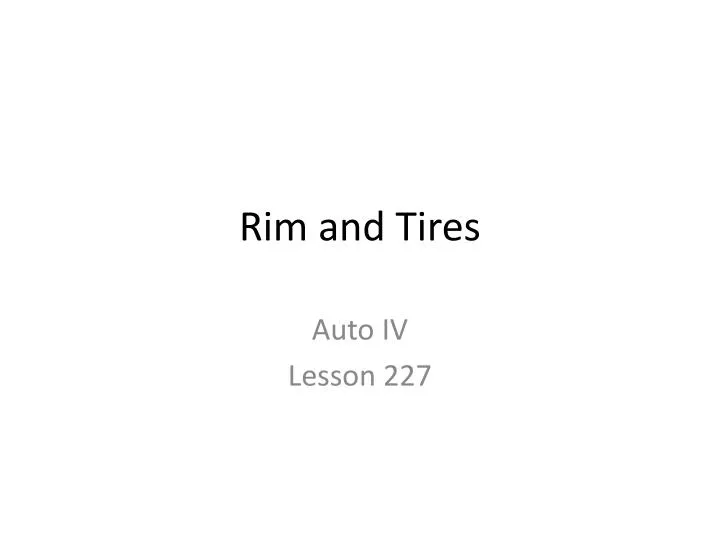 rim and tires