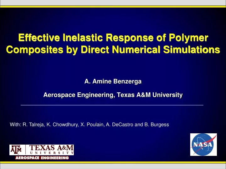effective inelastic response of polymer composites by direct numerical simulations