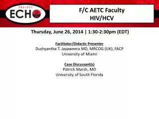F/C AETC Faculty HIV/HCV