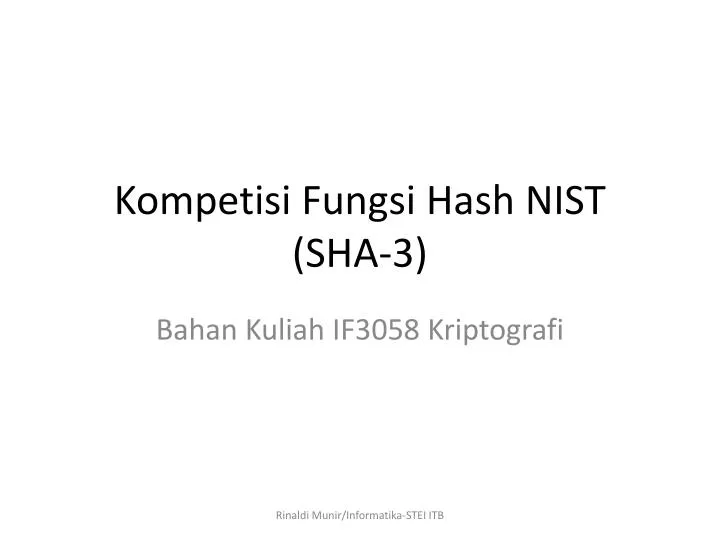 kompetisi fungsi hash nist sha 3