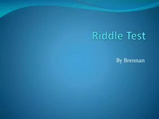 Riddle Test