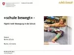 «schule bewegt» - Täglich mehr Bewegung in der Schule - slide 1