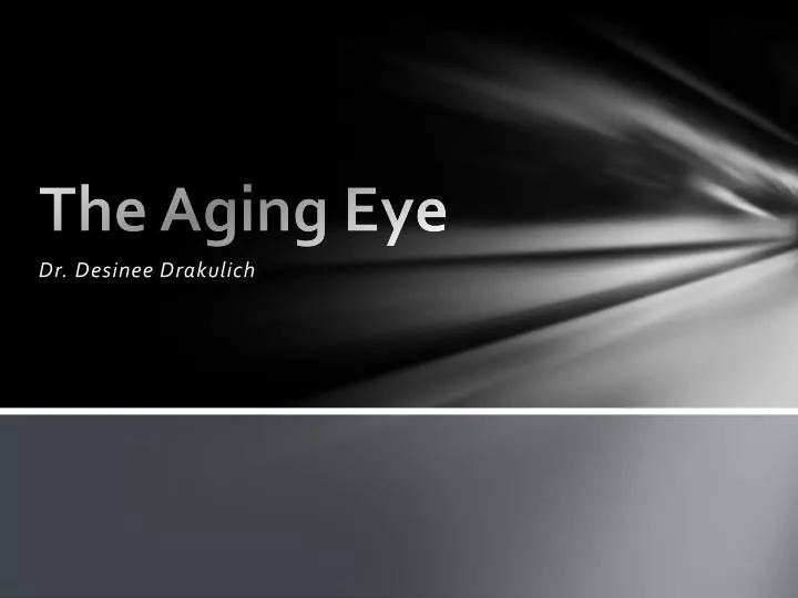 the aging eye