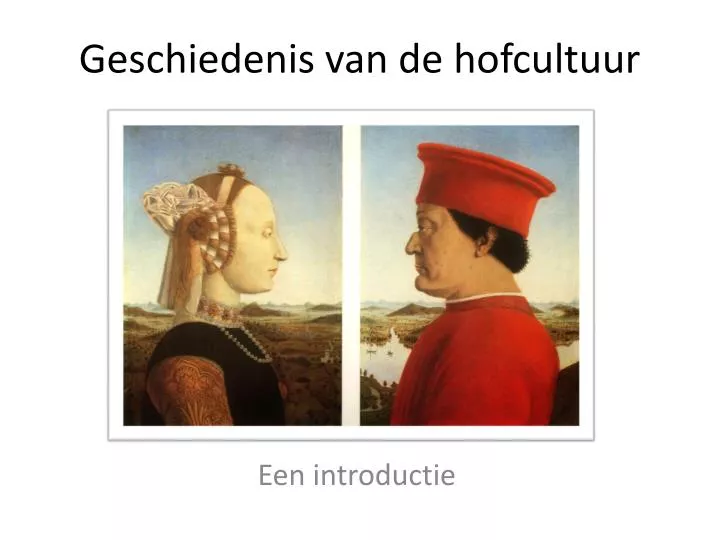 geschiedenis van de hofcultuur