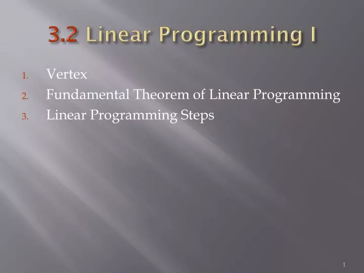 3 2 linear programming i