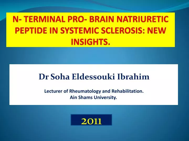 n terminal pro brain natriuretic peptide in systemic sclerosis new insights