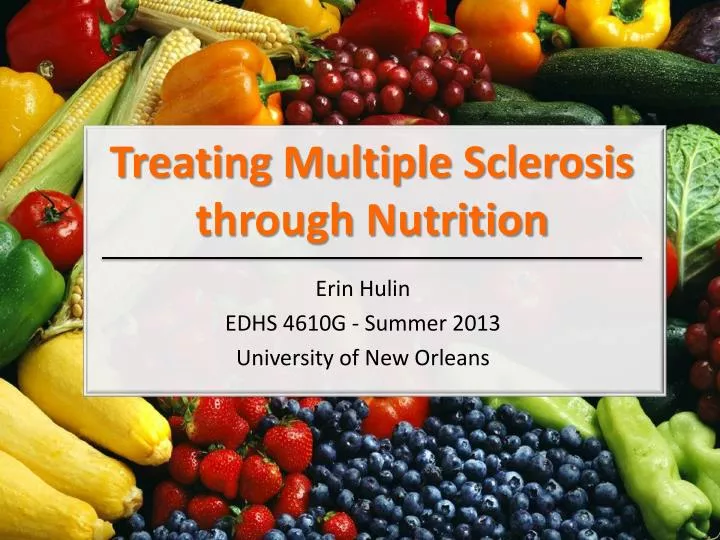 treating multiple sclerosis through nutrition