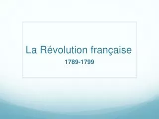 la r volution fran aise