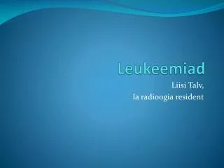leukeemiad