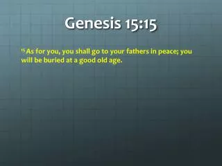 Genesis 15:15