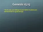 Genesis 15:15 - slide 1