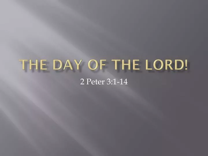 the day of the lord
