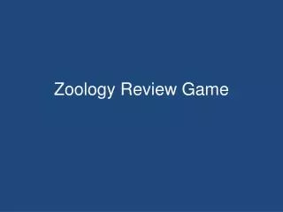 Zoology Review Game
