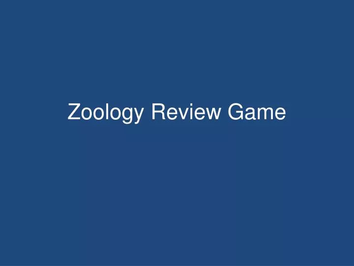 zoology review game