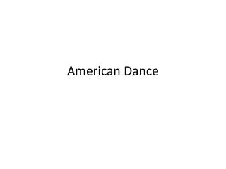 American Dance