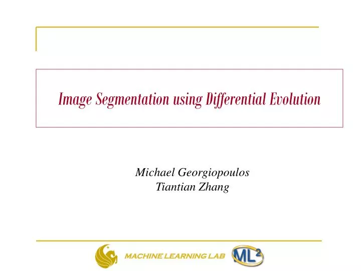 image segmentation using differential evolution